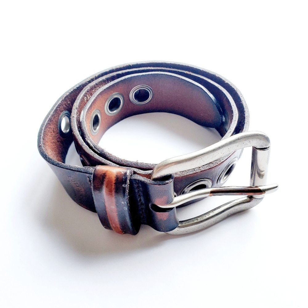 FOSSIL Brown Leather Belt *Genuine* Distressed